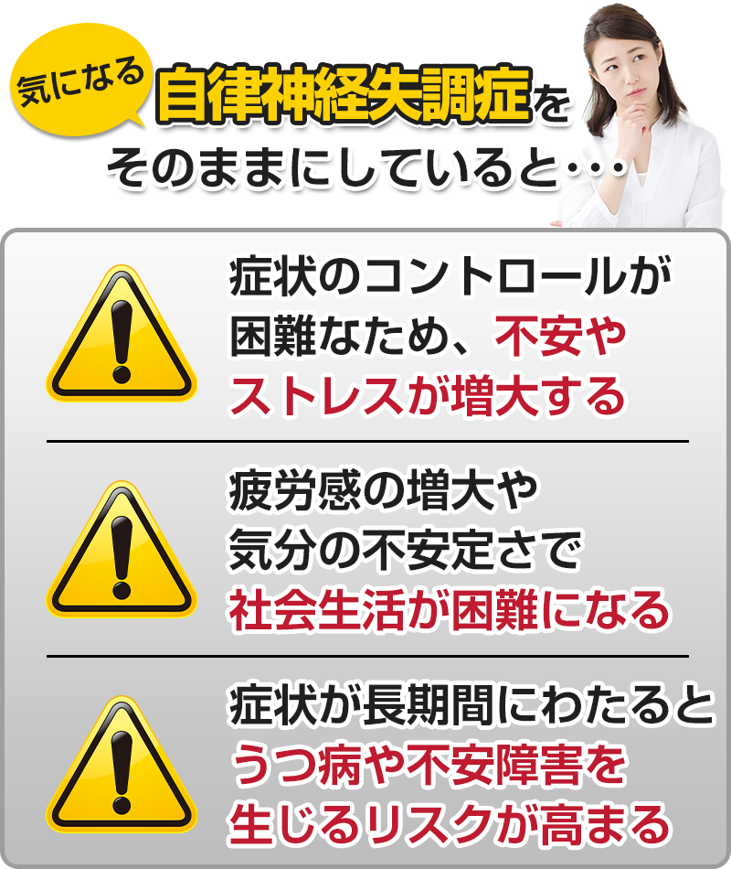(自律神経失調症)そのままにしていると…