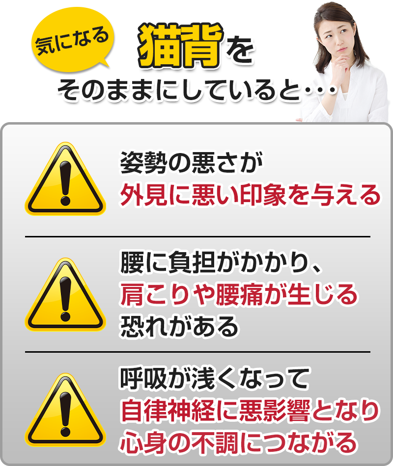 (猫背姿勢)そのままにしていると…